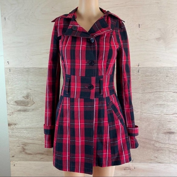 G by Guess Red Black Striped Jacket - Picture 2 of 8